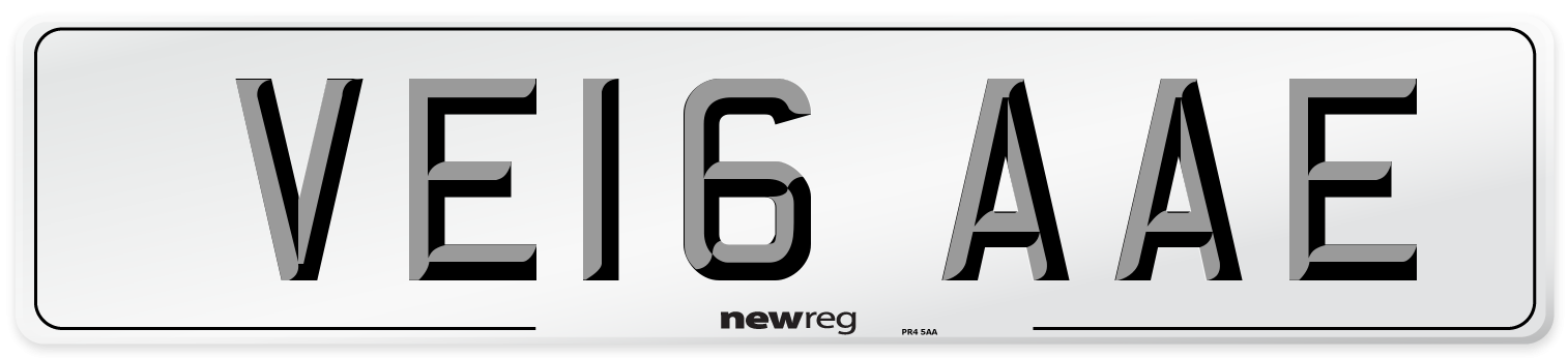 VE16 AAE Number Plate from New Reg